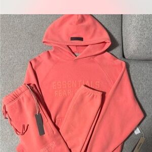 Essentials Coral Hoodie and Sweatpants Set